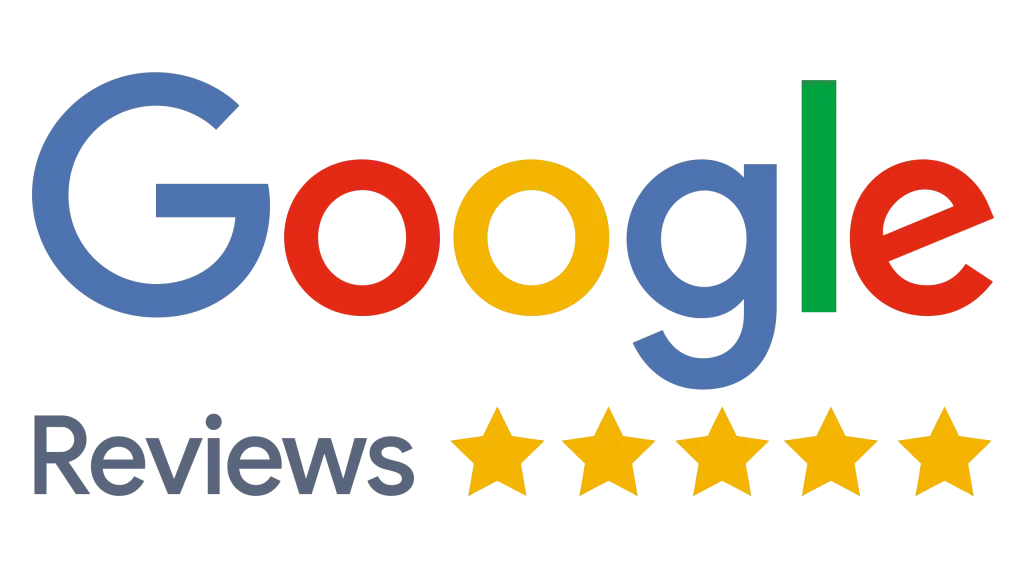 Google Reviews logo featuring five stars, representing customer satisfaction and quality service for C&C Painting Group in Canberra.